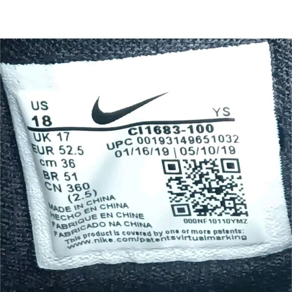 Nike Zoom Heritage N7 Tinker Hatfield Shoes Men\'s Size 18 Black White CI1683-100 main image 8